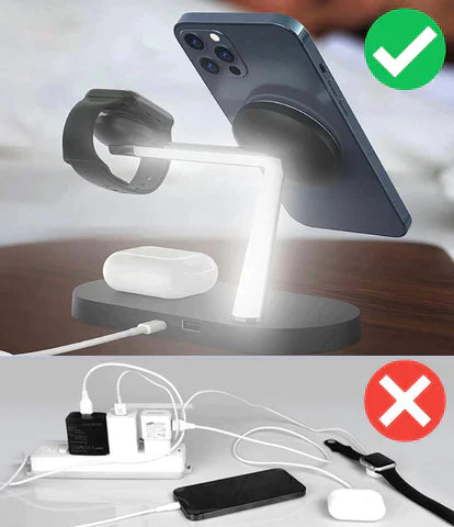 3-in-1 Draadloze Oplader - Efficiënt Opladen voor al je Apparaten