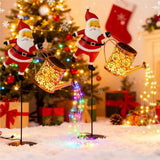 HOLLYPOUR – Zonne-kerstman Gieter Lantaarn voor gezellige Wintertuin Decoratie