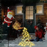 HOLLYPOUR – Zonne-kerstman Gieter Lantaarn voor gezellige Wintertuin Decoratie