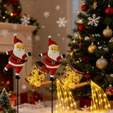 HOLLYPOUR – Zonne-kerstman Gieter Lantaarn voor gezellige Wintertuin Decoratie