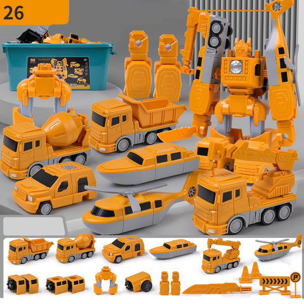 Bouwvoertuig Robot Set – 6-in-1 Speelset voor Creatief Spelen en Avontuur
