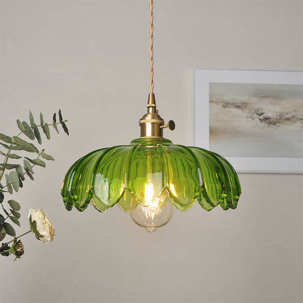 Bubble Glass Hanglamp – Elegante Transparante Glas & Koper Hanglamp
