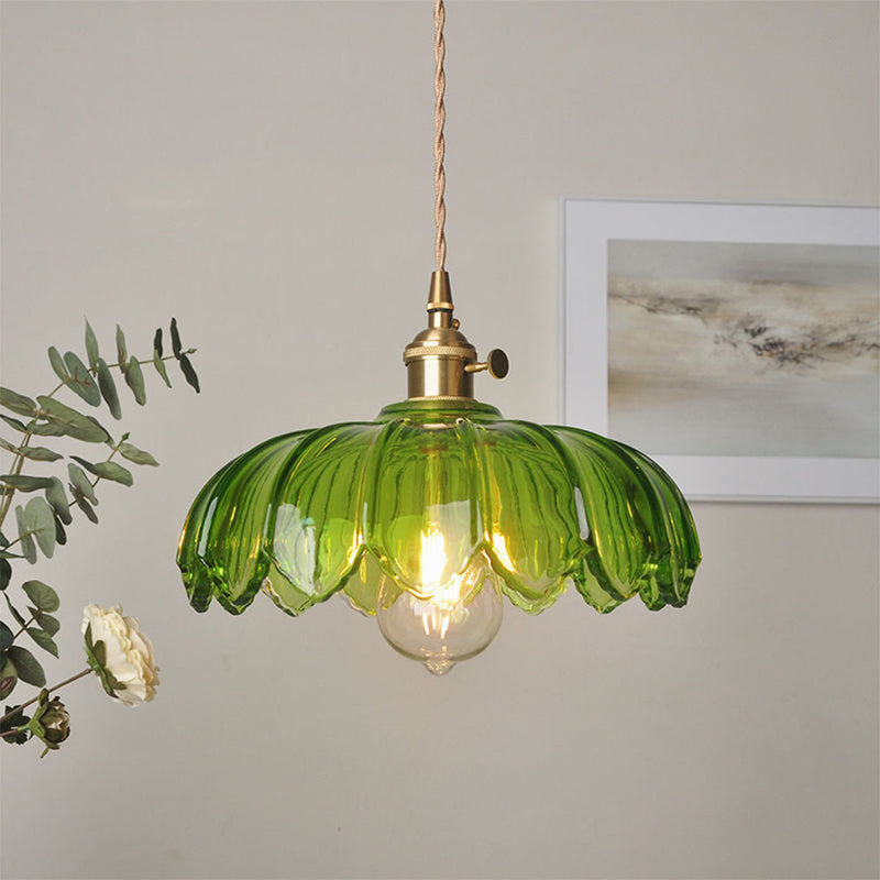 Bubble Glass Hanglamp – Elegante Transparante Glas & Koper Hanglamp