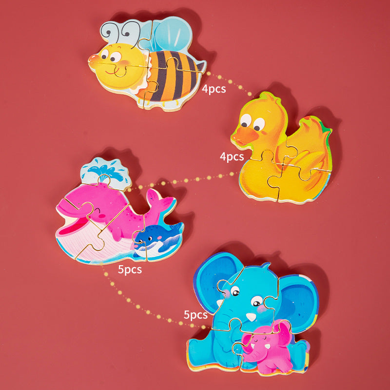 Houten Dierenpuzzels voor Kinderen - Educatief en Leuk