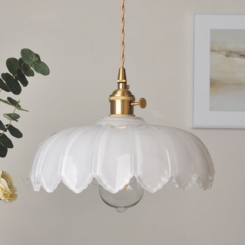 Bubble Glass Hanglamp – Elegante Transparante Glas & Koper Hanglamp