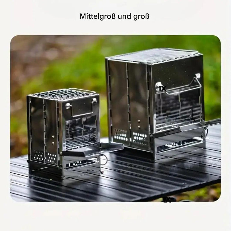 Inklapbare RVS Houtkachel - TrailFlame