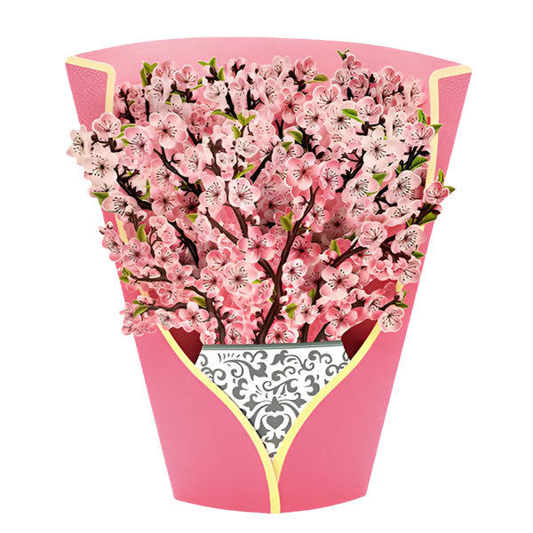 Decoratief 3D-bloemenboeket met Kaart