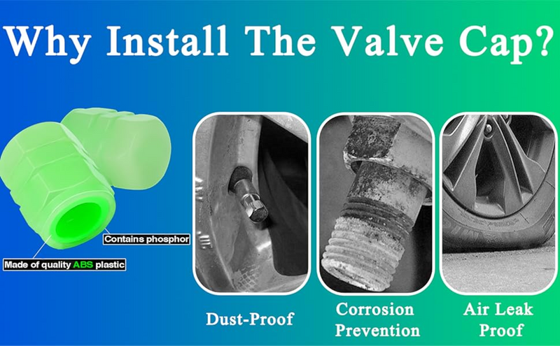 Set van 4 verlichte ventieldoppen met logo – LuxaGlow