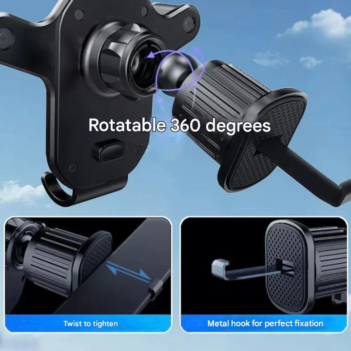 Universele Auto-Handyhouder met Ventilatielus – Griponix