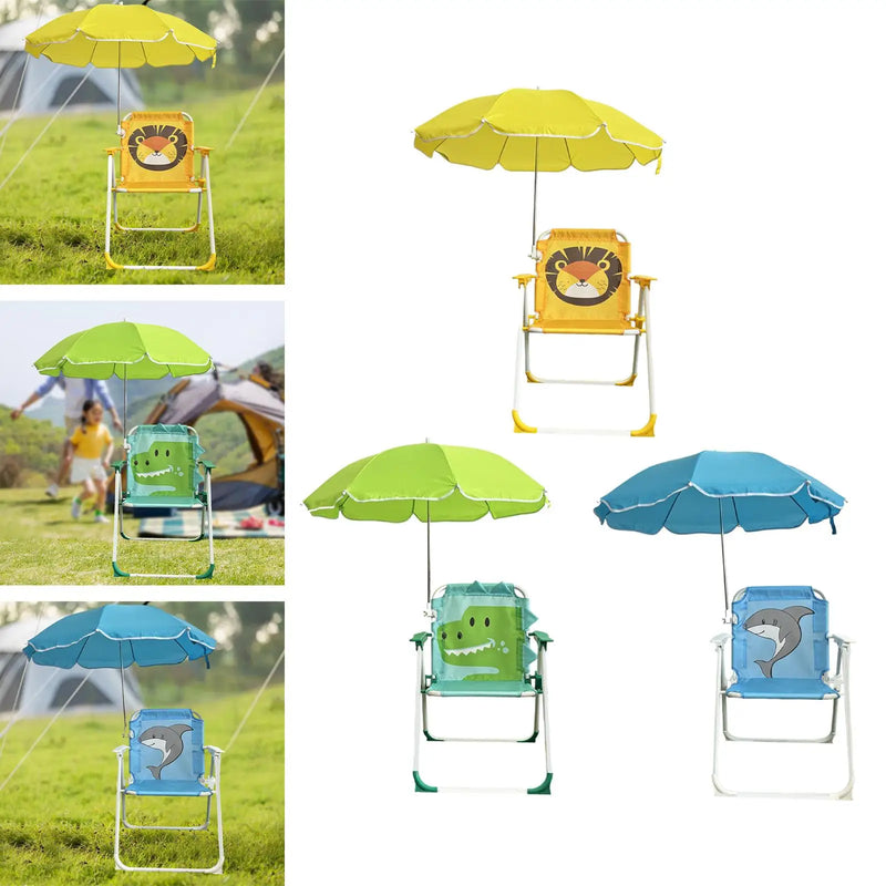 Kinderstrandstoel met Zonnescherm - Opvouwbaar en Perfect voor Camping en Tuin