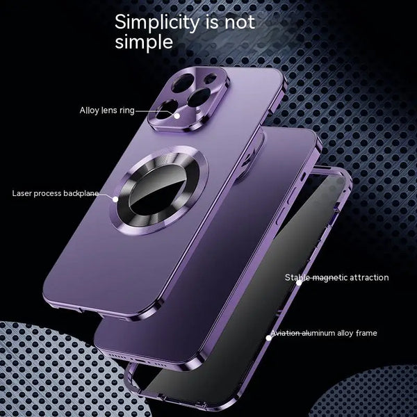 Case 360° Volledig Scherm Lens Metaal Magnetisch Magsafe Hoesjes Aluminium voor iPhone 15 14 13