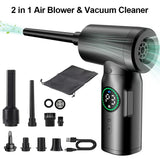 2-in-1 Draagbare Luchtstofzuiger en Blazer met LED-Licht (7500mAh) - AirMaster