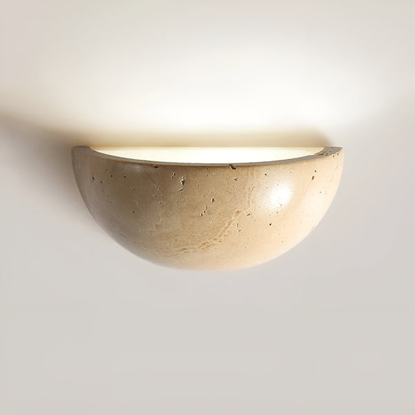Halfronde LED Wabi-Sabi Wandlamp – ZenGlow