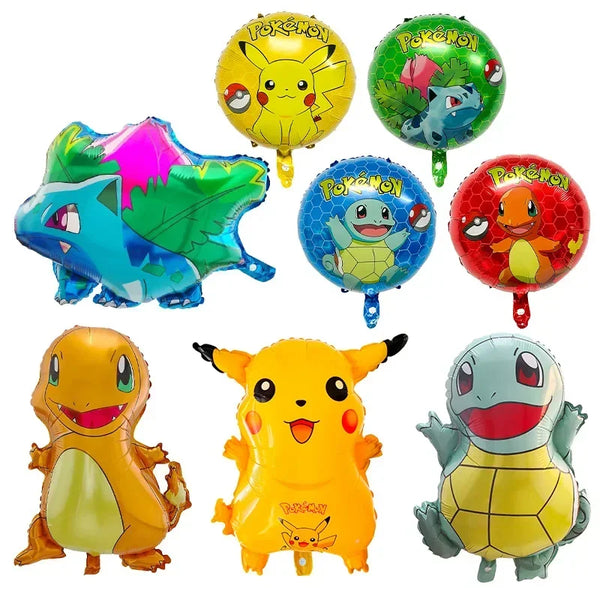 Pikachu en Charmander Aluminium Ballonnen – Feestdecoratie voor Pokémon Fans