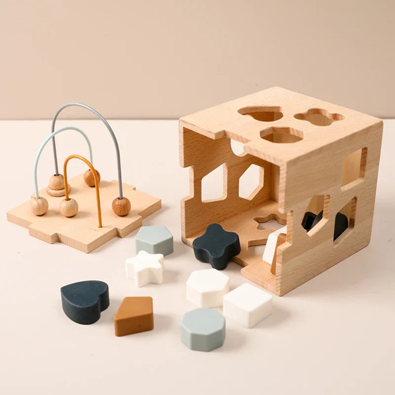 Educatieve houten speeldoos – Voor leren en spelplezier