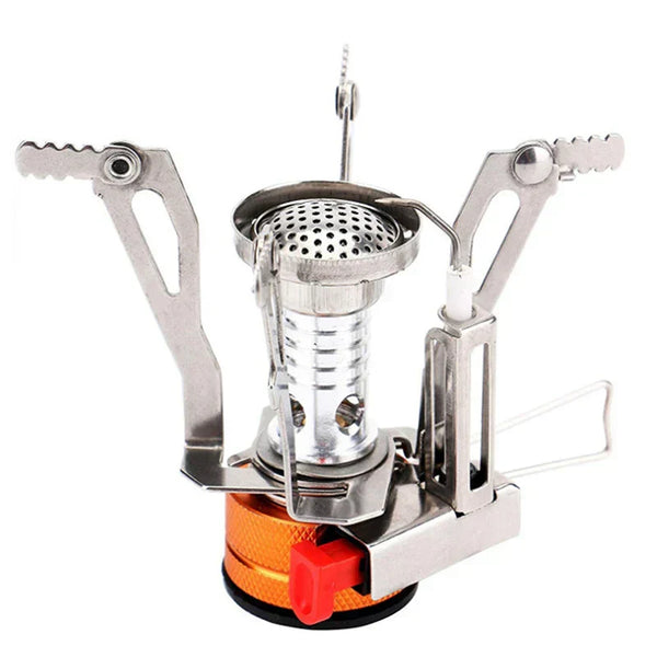 Draagbare Outdoor Camping Gaskoker: Aluminiumlegering Ultra-Lichte Camp Stove voor Picknick Koken - Essentieel Campingaccessoire voor Overlevingsoven