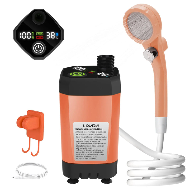 Mobiele Campingdouche Kit – Met Digitale Display en Instelbare Waterstroom voor Avonturiers