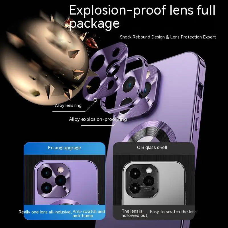 Case 360° Volledig Scherm Lens Metaal Magnetisch Magsafe Hoesjes Aluminium voor iPhone 15 14 13