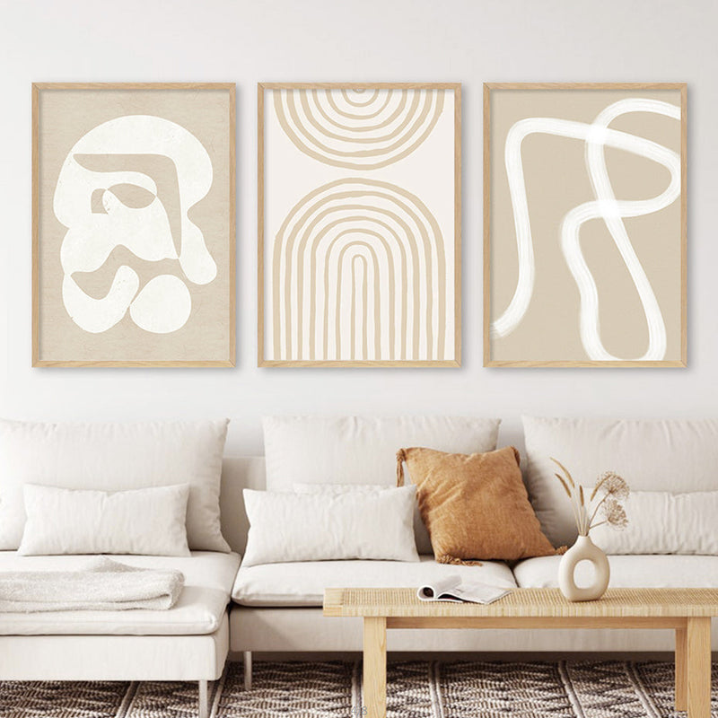 Boho Regenboog Canvas - Bohémien Abstracte Wandkunst