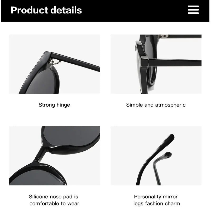 Retro Ronde Gepolariseerde Zonnebril - SunnyStyle Zomer 2025