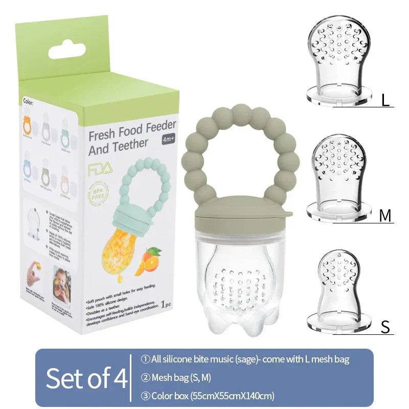 Fruit-fopspeen voor baby's – Veilig kauwen & zelfstandig leren eten (1+1 GRATIS actie)