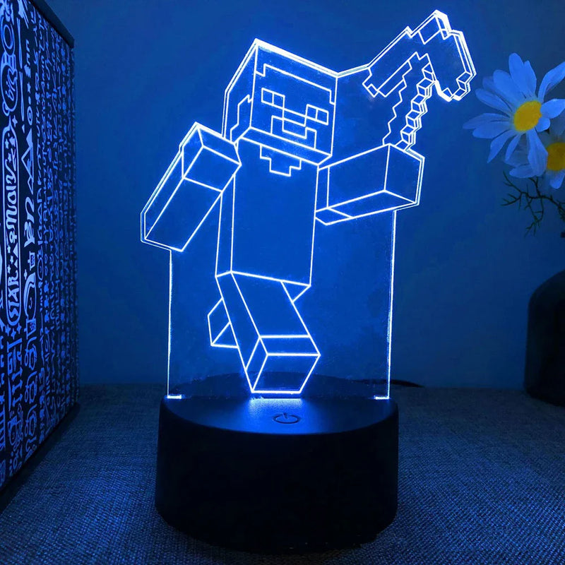 Diverse LED Gamepersonages Lamp - Speelse Verlichting voor Gamers