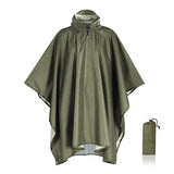 3-in-1 Outdoor Militair Regenmantel - Met Capuchon waterdichte Regenponcho met Mouwen, Motorregenbescherming, ideaal voor Kamperen, Wandelen en Reizen