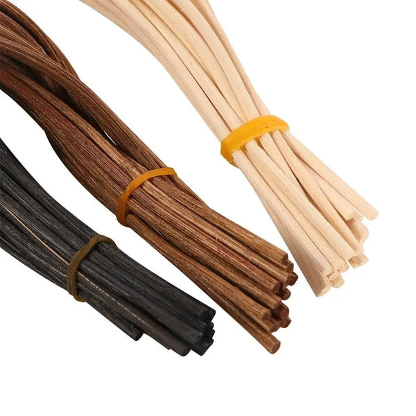 20x Lange Geurstokjes 28cm Zwart Golvend | Rattan Diffuser Stokjes | Luchtverfrisser Navulling