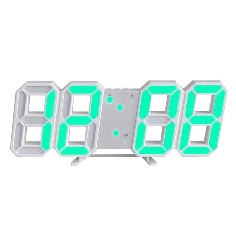 Digitale 3D LED Wandklok – Modern ontwerp met dimfunctie en optimale zichtbaarheid