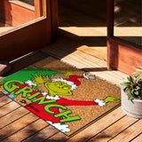 Kerstdeurmat met Grinch Ontwerp - Vrolijke Welkom voor de Feestdagen