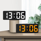 Eenvoudige Led Klok Kleurrijk Lichttemperatuur Kalender Wekker Creatieve Klok