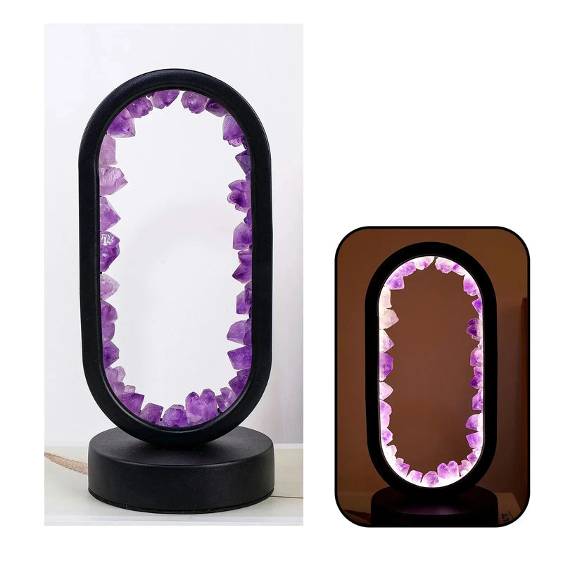 Elegante Amethist Crystal Lamp – Ambient LED Verlichting voor Ontspanning