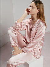 Celeste 100% Zijden Dames Pyjama | Zijdezacht, Ademend & Huidvriendelijk | Premium Luxe Nachtmode | Temperatuur- en Vochtregulerend | Elegant en Hypoallergeen voor Heerlijk Comfort