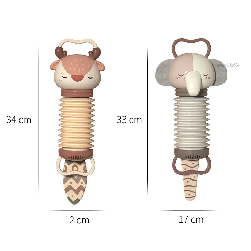 Dierlijke Accordion Rammelaar – Sensorisch Speelplezier voor Baby's