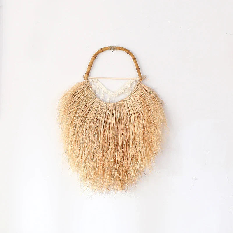 Boho Wanddecoratie Raffia – Authentiek en Sfeervol