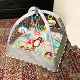 Baby Speelmat met Fitness Frame – Educatief & Zacht Canvas – CE-Gecertificeerd – Activiteitenmat voor Pasgeborenen & Peuters