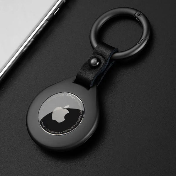 Hoogwaardige Lederen Metaal Hangtag Beschermhoes Voor Apple Airtags