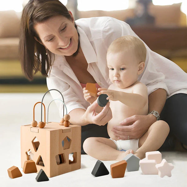 Educatieve houten speeldoos – Voor leren en spelplezier