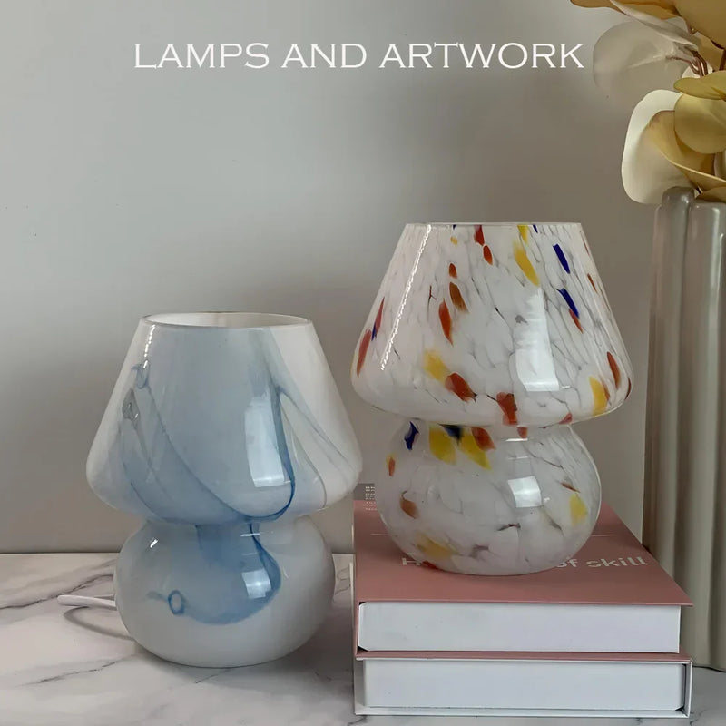 Esthetische Glazen Paddenstoel Lamp - LumiMush