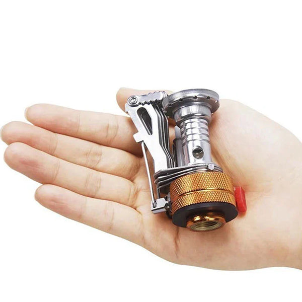 Draagbare Outdoor Camping Gaskoker: Aluminiumlegering Ultra-Lichte Camp Stove voor Picknick Koken - Essentieel Campingaccessoire voor Overlevingsoven