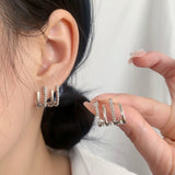 Illusie Oorringen met Vier Hoepels en Zirkonia - Zarvia