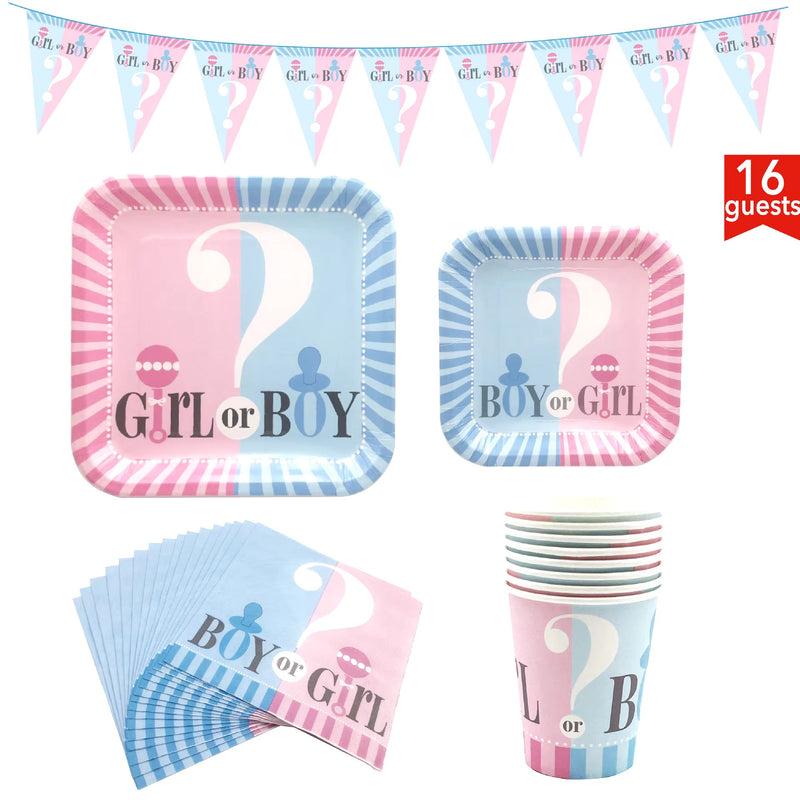 Vrolijke Gender Reveal Set - Voor een Feestelijke Aankondiging