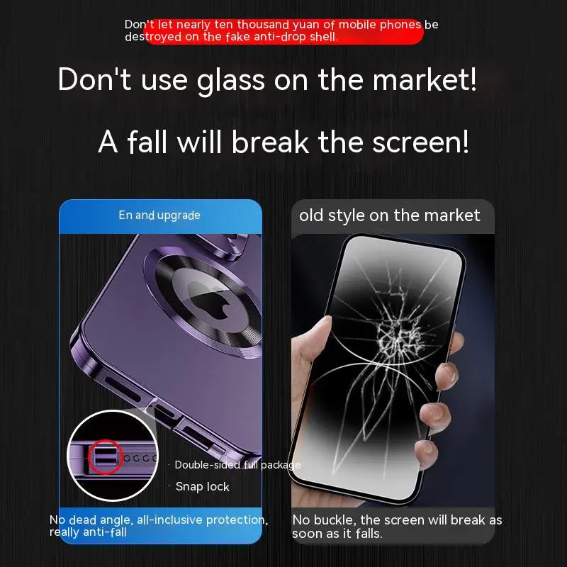 Case 360° Volledig Scherm Lens Metaal Magnetisch Magsafe Hoesjes Aluminium voor iPhone 15 14 13