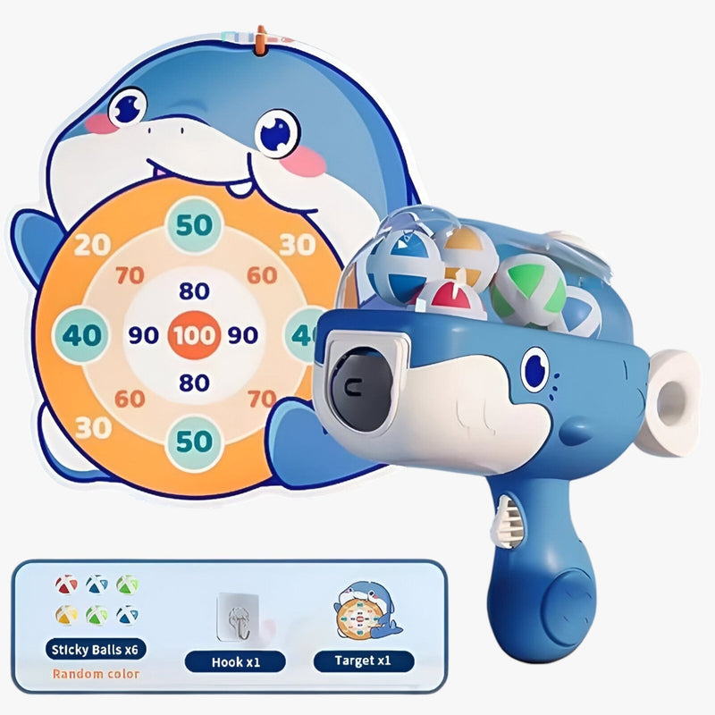 KlebeBall-Set Walvis – Veilige schietplezier voor kinderen binnen & buiten