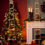 HOHOCLIMB – Geanimeerde kerstman die een ladder opklimt, LED-kerstdecoratie