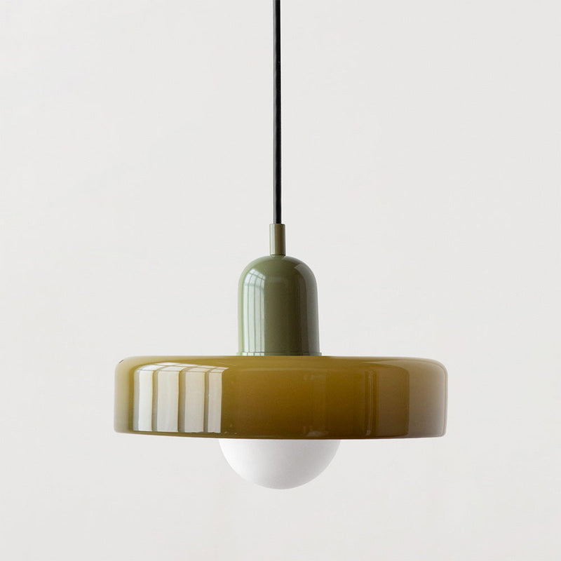 ColorLoop Pendant – Kunstzinnige Bauhaus Hanglamp met Warm Licht