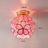 Artistieke Glas-Plafondlamp met Bloemenpatroon - FlowerHall