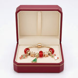 FROSTLET – Feestelijke Suikerriet Charm Armband met Verstelbare Zilveren Ketting