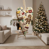 JOYSEW – DIY-Stikset voor hartvormige kerstdecoraties met stof, draad en naalden