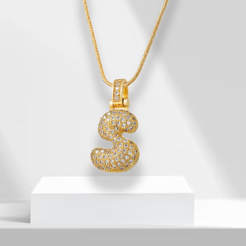 Bubble-letterketting met hanger - LuxeLette
